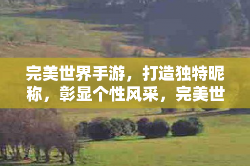 完美世界手游,打造独特昵称,彰显个性风采,完美世界手游打造独特昵称,彰显个性风采 完美世界手游,打造独特昵称,彰显个性风采,完美世界手游打造独特昵称,彰显个性风采