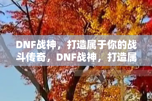 DNF战神，打造属于你的战斗传奇，DNF战神，打造属于你的战斗传奇