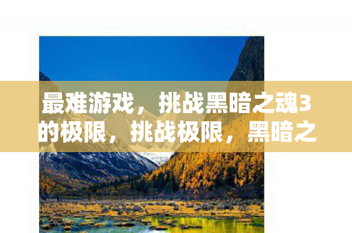 挑战黑暗之魂3的极限图片