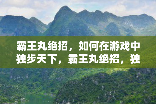 霸王丸绝招，如何在游戏中独步天下，霸王丸绝招，独步天下的游戏攻略