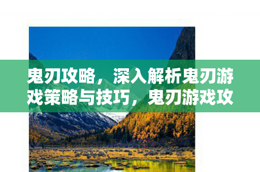 深入解析鬼刃游戏策略与技巧图片