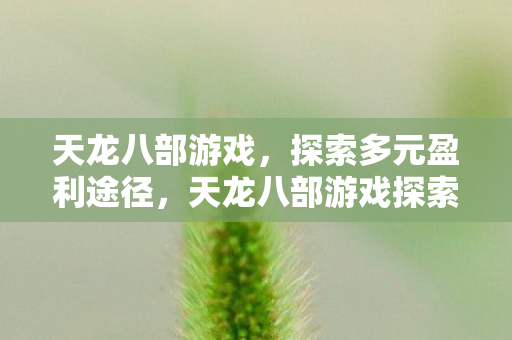 天龙八部游戏探索多元盈利模式图片