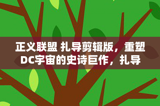 重塑DC宇宙的史诗巨作图片