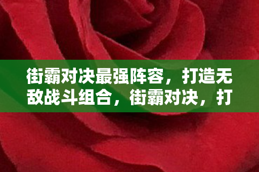 街霸对决最强阵容，打造无敌战斗组合，街霸对决，打造最强战斗阵容，解锁无敌战斗组合！