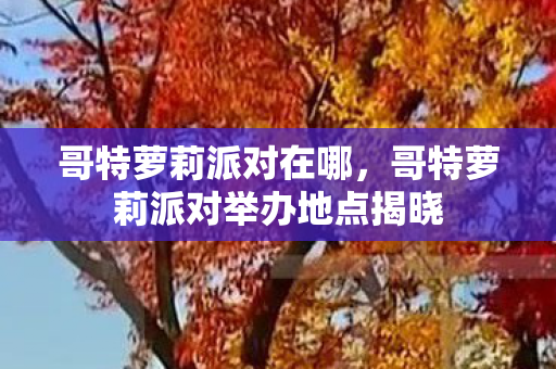 哥特萝莉派对举办地点揭晓图片