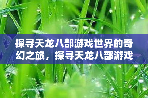 探寻天龙八部游戏世界的奇幻之旅图片