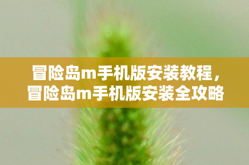 冒险岛m手机版安装教程，冒险岛m手机版安装全攻略