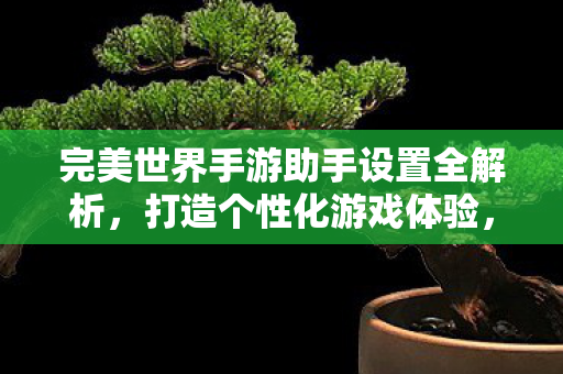 完美世界手游助手设置全解析,打造个性化游戏体验,完美世界手游助手设置全解析,打造个性化游戏体验 完美世界手游助手设置全解析,打造个性化游戏体验,完美世界手游助手设置全解析,打造个性化游戏体验