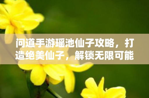 问道手游瑶池仙子攻略,打造绝美仙子,解锁无限可能,瑶池仙子攻略,打造绝美仙子,解锁问道手游无限可能 问道手游瑶池仙子攻略,打造绝美仙子,解锁无限可能,瑶池仙子攻略,打造绝美仙子,解锁问道手游无限可能