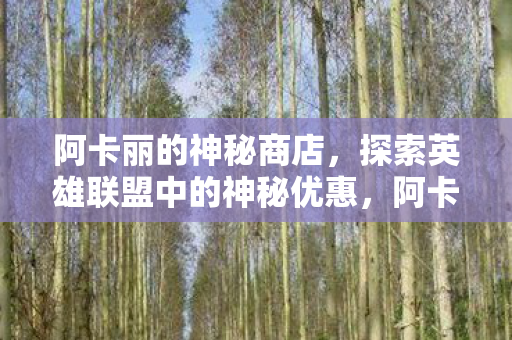 阿卡丽的神秘商店,探索英雄联盟中的神秘优惠,阿卡丽神秘商店,探索英雄联盟的独家优惠 阿卡丽的神秘商店,探索英雄联盟中的神秘优惠,阿卡丽神秘商店,探索英雄联盟的独家优惠