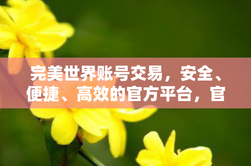 完美世界账号交易,安全、便捷、高效的官方平台,官方平台,完美账号交易,安全高效便捷 完美世界账号交易,安全、便捷、高效的官方平台,官方平台,完美账号交易,安全高效便捷