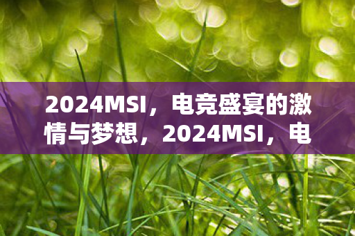 2024MSI,电竞盛宴的激情与梦想,2024MSI,电竞盛宴的激情与梦想 2024MSI,电竞盛宴的激情与梦想,2024MSI,电竞盛宴的激情与梦想