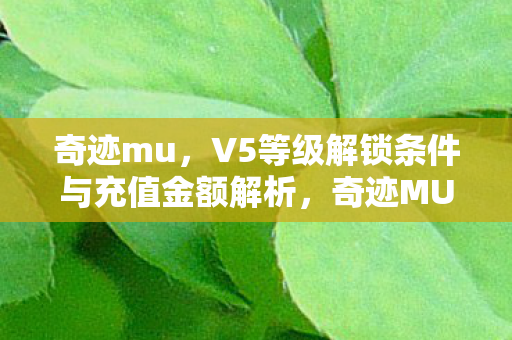 奇迹mu,V5等级解锁条件与充值金额解析,奇迹MU,V5等级解锁条件与充值金额全解析 奇迹mu,V5等级解锁条件与充值金额解析,奇迹MU,V5等级解锁条件与充值金额全解析