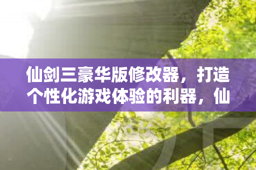 打造个性化游戏体验的利器图片