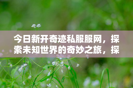 探索未知世界的奇妙之旅图片