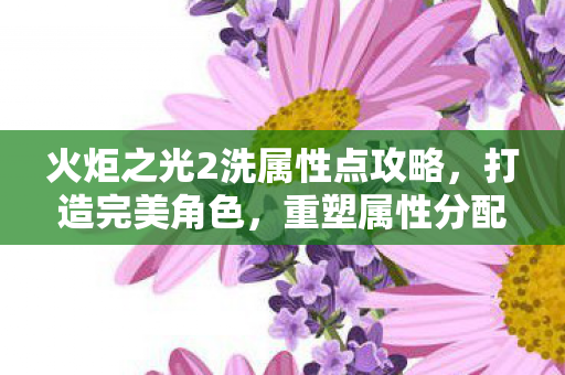火炬之光2洗属性点攻略图片