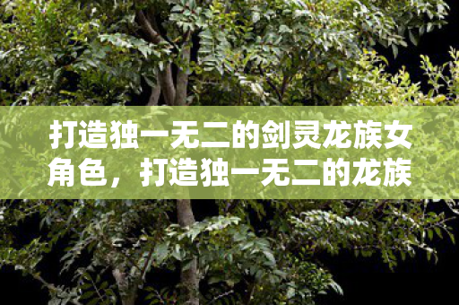 打造独一无二的剑灵龙族女角色图片