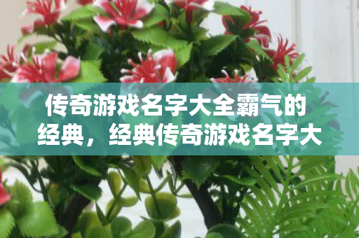 传奇游戏名字大全霸气的 经典图片
