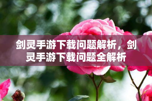 剑灵手游下载问题解析,剑灵手游下载问题全解析 剑灵手游下载问题解析,剑灵手游下载问题全解析