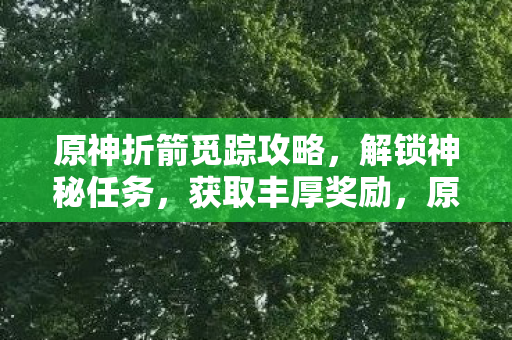 原神折箭觅踪攻略，解锁神秘任务，获取丰厚奖励，原神，解锁折箭觅踪神秘任务，赢取丰厚奖励攻略