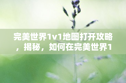 完美世界1v1地图打开攻略,揭秘,如何在完美世界1v1地图中轻松打开新局面? 完美世界1v1地图打开攻略,揭秘,如何在完美世界1v1地图中轻松打开新局面?