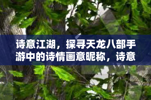 探寻天龙八部手游中的诗情画意昵称图片