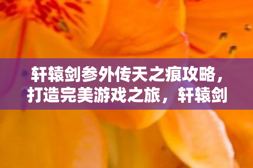 轩辕剑参外传天之痕攻略图片