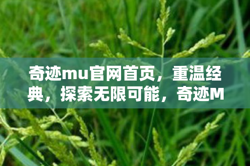 奇迹mu官网首页图片