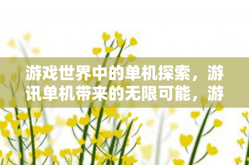 游戏世界中的单机探索,游讯单机带来的无限可能,游讯单机,探索游戏世界的无限可能 游戏世界中的单机探索,游讯单机带来的无限可能,游讯单机,探索游戏世界的无限可能