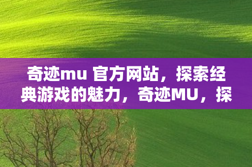 奇迹mu 官方网站,探索经典游戏的魅力,奇迹MU,探索经典游戏的魅力 奇迹mu 官方网站,探索经典游戏的魅力,奇迹MU,探索经典游戏的魅力