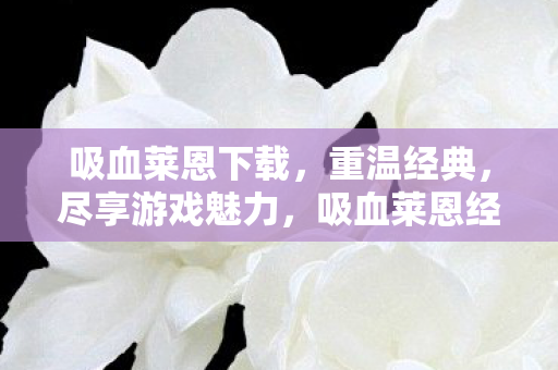 吸血莱恩下载，重温经典，尽享游戏魅力，吸血莱恩经典再现，重温游戏魅力，畅享下载体验