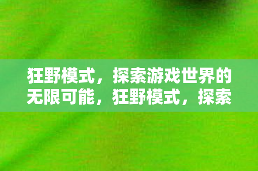 探索游戏世界的无限可能图片
