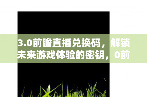 解锁未来游戏体验的密钥图片