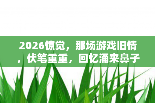 2026惊觉,那场游戏旧情,伏笔重重,回忆涌来鼻子一酸 2026惊觉,那场游戏旧情,伏笔重重,回忆涌来鼻子一酸