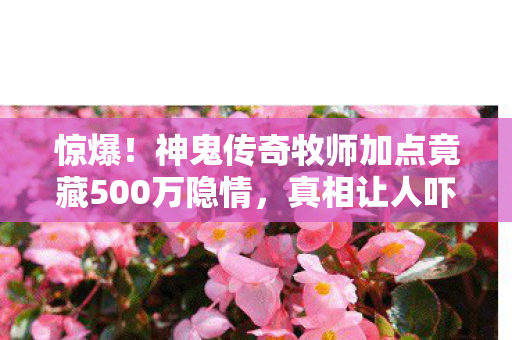 惊爆!神鬼传奇牧师加点竟藏500万隐情,真相让人吓一跳! 惊爆!神鬼传奇牧师加点竟藏500万隐情,真相让人吓一跳!