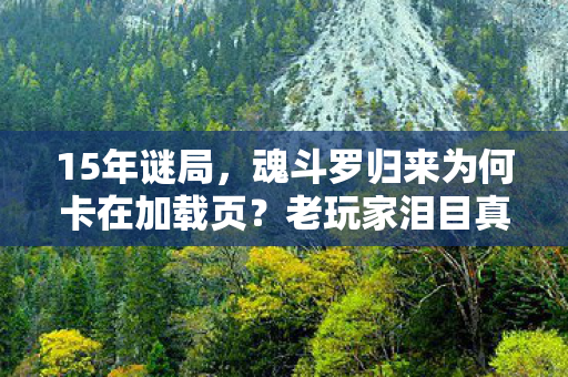 15年谜局，魂斗罗归来为何卡在加载页？老玩家泪目真相