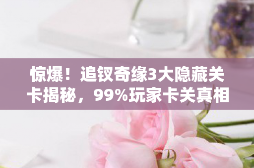 惊爆!追钗奇缘3大隐藏关卡揭秘,99%玩家卡关真相竟是…… 惊爆!追钗奇缘3大隐藏关卡揭秘,99%玩家卡关真相竟是……