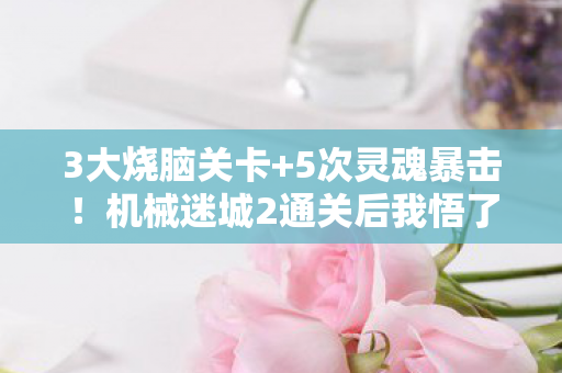 3大烧脑关卡+5次灵魂暴击!机械迷城2通关后我悟了人生真谛 3大烧脑关卡+5次灵魂暴击!机械迷城2通关后我悟了人生真谛