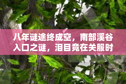 八年谜途终成空,南部溪谷入口之谜,泪目竟在关服时 八年谜途终成空,南部溪谷入口之谜,泪目竟在关服时