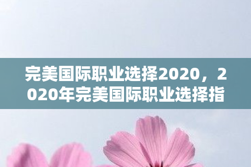 完美国际职业选择2020,2020年完美国际职业选择指南 完美国际职业选择2020,2020年完美国际职业选择指南
