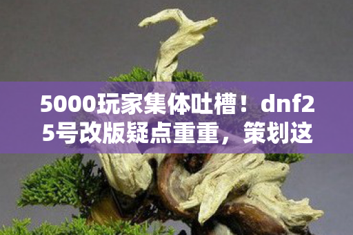 5000玩家集体吐槽!dnf25号改版疑点重重,策划这波操作让人绷不住 5000玩家集体吐槽!dnf25号改版疑点重重,策划这波操作让人绷不住