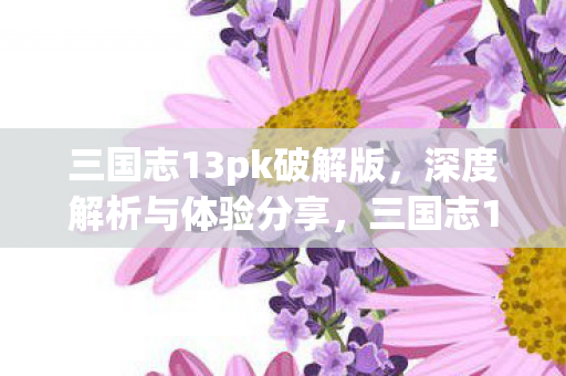 三国志13pk破解版,深度解析与体验分享,三国志13pk破解版深度解析与体验分享 三国志13pk破解版,深度解析与体验分享,三国志13pk破解版深度解析与体验分享