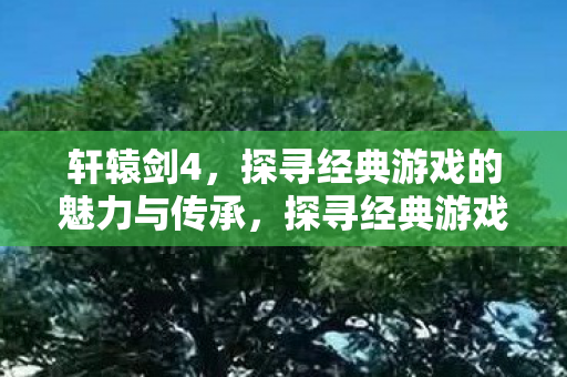 轩辕剑4,探寻经典游戏的魅力与传承,探寻经典游戏轩辕剑4的魅力与传承 轩辕剑4,探寻经典游戏的魅力与传承,探寻经典游戏轩辕剑4的魅力与传承