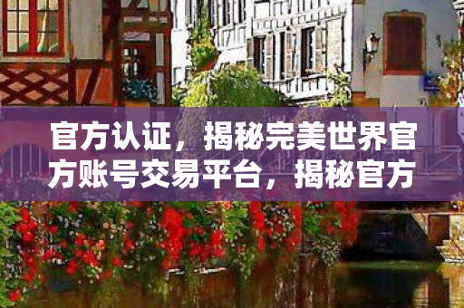 揭秘完美世界官方账号交易平台图片