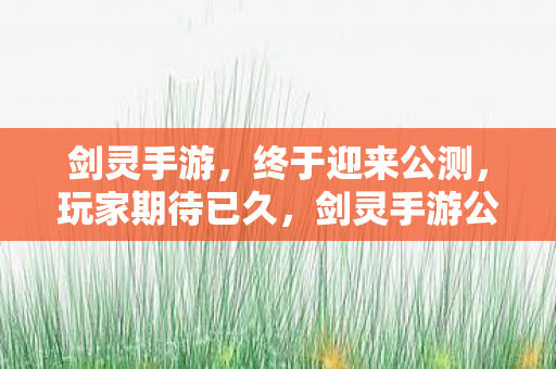 剑灵手游,终于迎来公测,玩家期待已久,剑灵手游公测开启,玩家翘首以盼 剑灵手游,终于迎来公测,玩家期待已久,剑灵手游公测开启,玩家翘首以盼