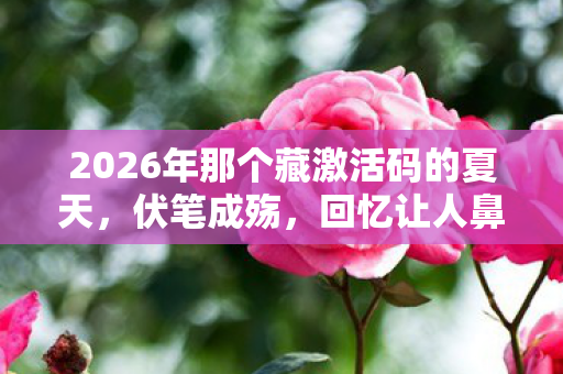2026年那个藏激活码的夏天,伏笔成殇,回忆让人鼻子一酸 2026年那个藏激活码的夏天,伏笔成殇,回忆让人鼻子一酸