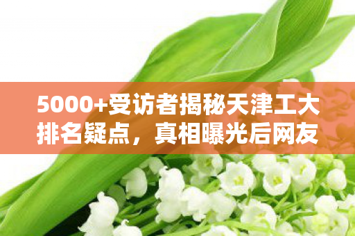 5000+受访者揭秘天津工大排名疑点,真相曝光后网友直呼绷不住 5000+受访者揭秘天津工大排名疑点,真相曝光后网友直呼绷不住