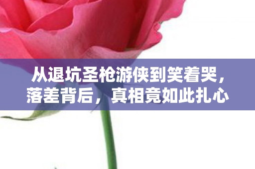 从退坑圣枪游侠到笑着哭，落差背后，真相竟如此扎心！