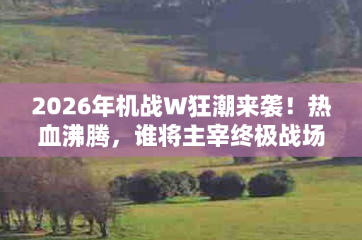 2026年机战W狂潮来袭!热血沸腾,谁将主宰终极战场? 2026年机战W狂潮来袭!热血沸腾,谁将主宰终极战场?