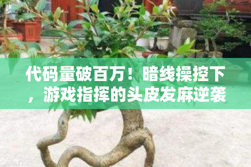 代码量破百万!暗线操控下,游戏指挥的头皮发麻逆袭之路 代码量破百万!暗线操控下,游戏指挥的头皮发麻逆袭之路